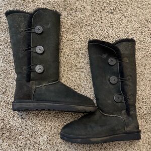 UGG Black Fleece-Lined Boots
